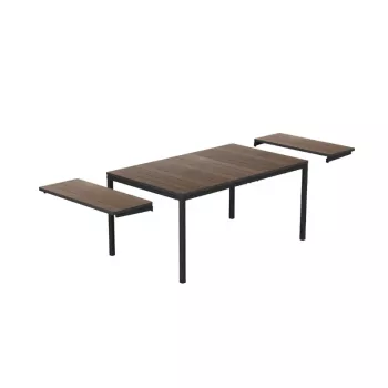 KETER tuintafel uitschuifbaar Deco Porto Nova uitschuifbaar 200-280 walnoot/zwart