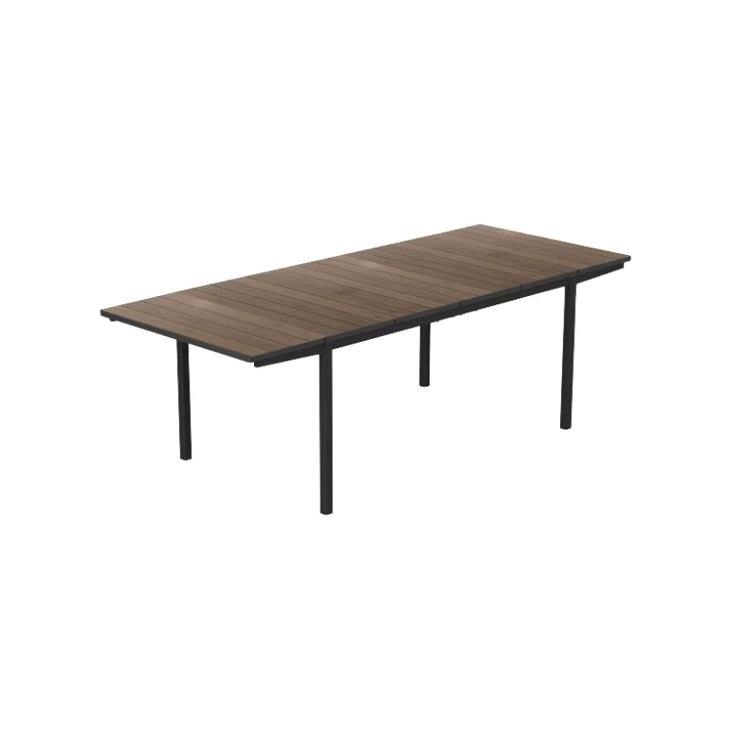 KETER tuintafel uitschuifbaar Deco Porto Nova uitschuifbaar 200-280 walnoot/zwart