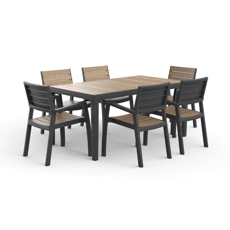 KETER tuintafel Deco Corale 160 teakhoutlook/grijs