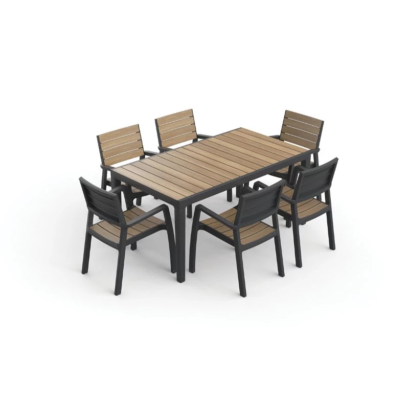 KETER tuintafel Deco Corale 160 teakhoutlook/grijs