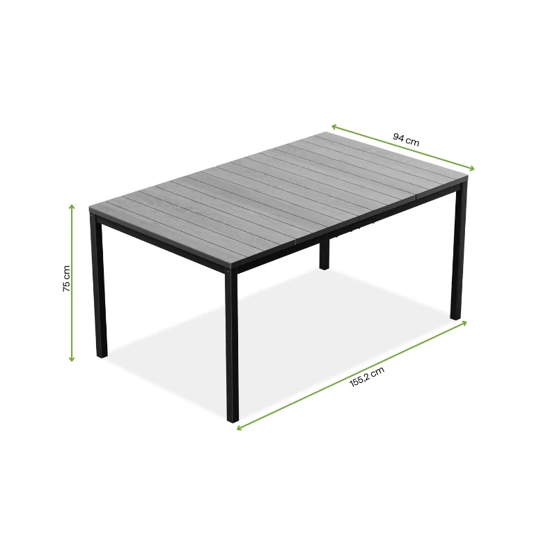 KETER tuintafel Deco Porto Nova 160 grijs/zwart