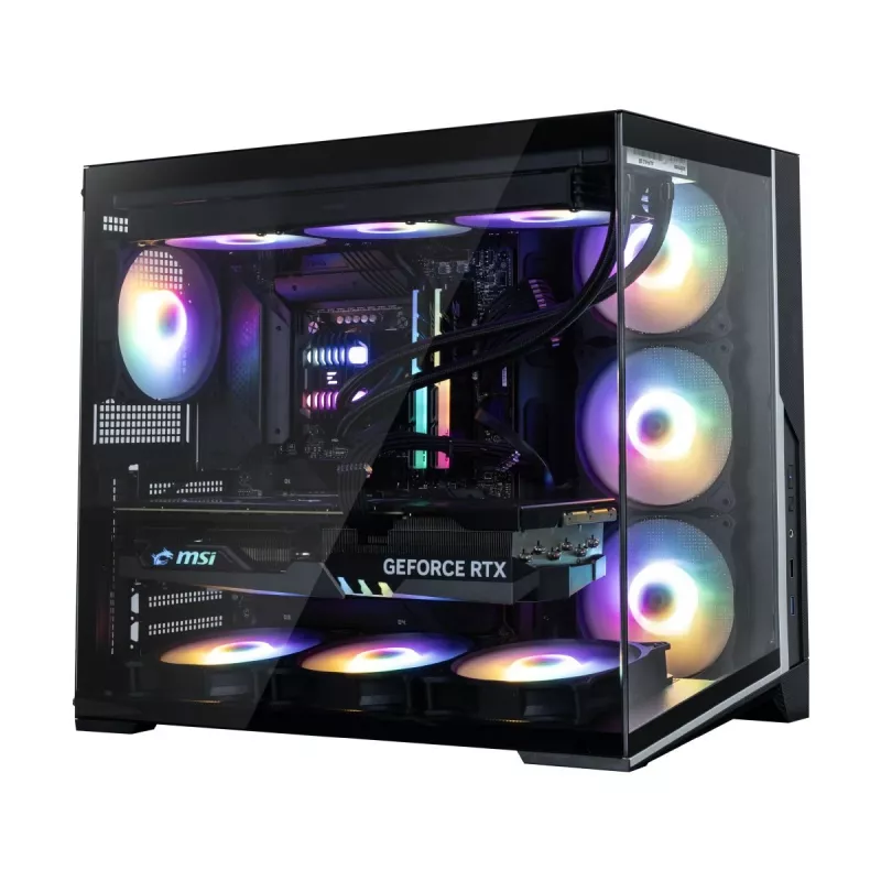 Zalman D40F, ATX mid tower pc-behuizing, 7 x 120mm FRGB-ventilatoren, zwart