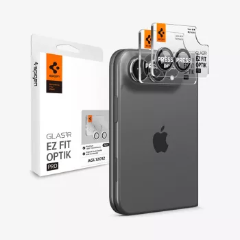 Spigen Glas.Tr Camera EZ FIT Optik Pro lensbescherming voor Apple iPhone Fold, wit, 2 stuks