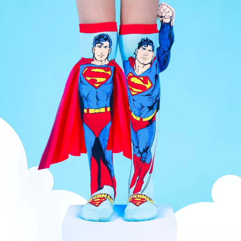 MADMIA kinderen kniekousen sokken Superman cape arm 3D DC Comics / Ms001