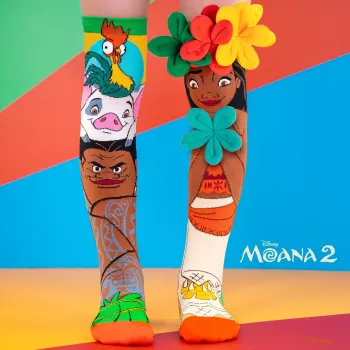 MADMIA kinderen kniekousen sokken Vaiana Moana 2 bloemen 3D Maui Disney / Md026
