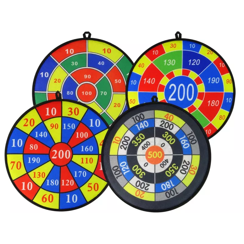 LEAN TOYS spelset dart 36 cm schild met klittenballetjes