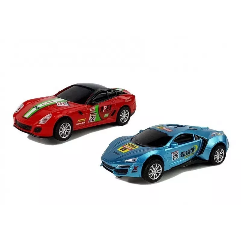 LEAN TOYS racebaan 2 auto's Top Turbo lichten 7,6 m lang