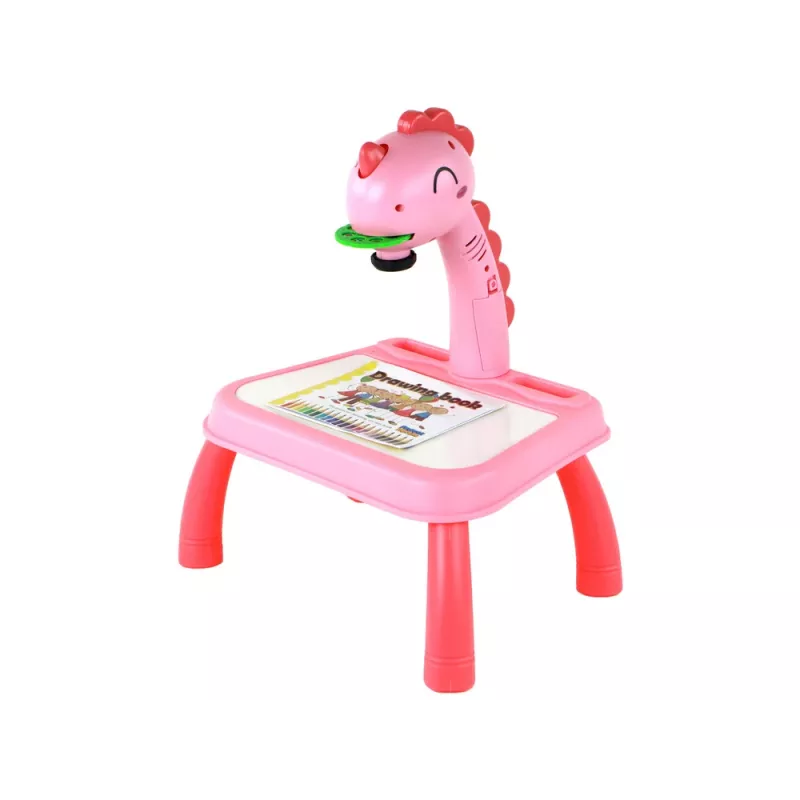 LEAN TOYS whiteboard projector om te leren tekenen roze dinosaurussen