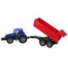 LEAN TOYS tractor met aanhanger landbouwvoertuig boerderij blauw