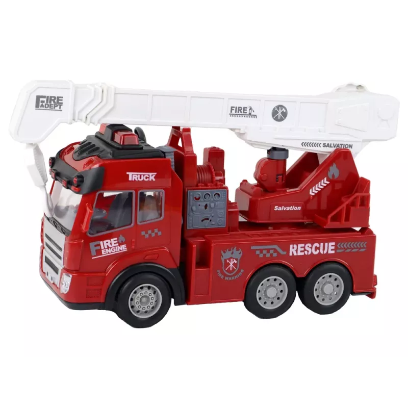 LEAN TOYS brandweer met kraan op afstand bestuurd model