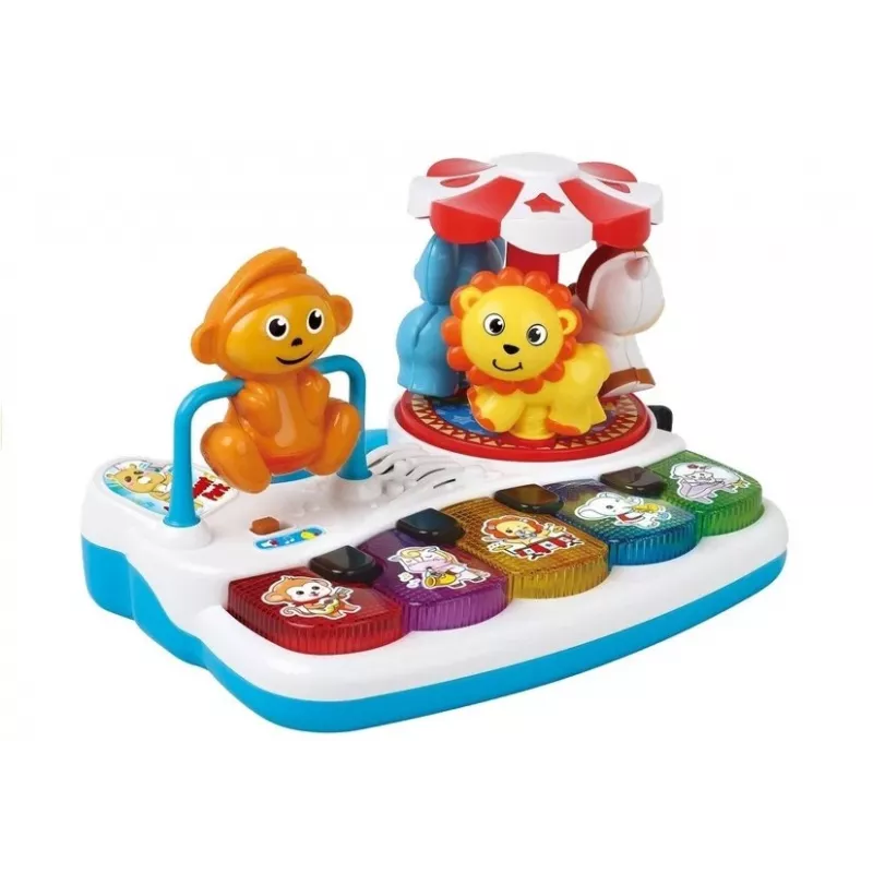 LEAN TOYS kleurrijke piano met dieren voor peuters