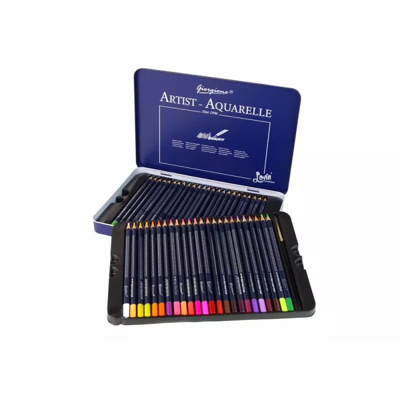LEAN set met 48 aquarelpotloden in metalen doos