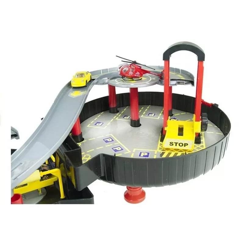 LEAN TOYS parkeergarage auto garage koffer Circle tweelaags