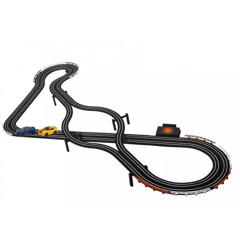 LEAN TOYS racebaan 2 auto's controller slotcars