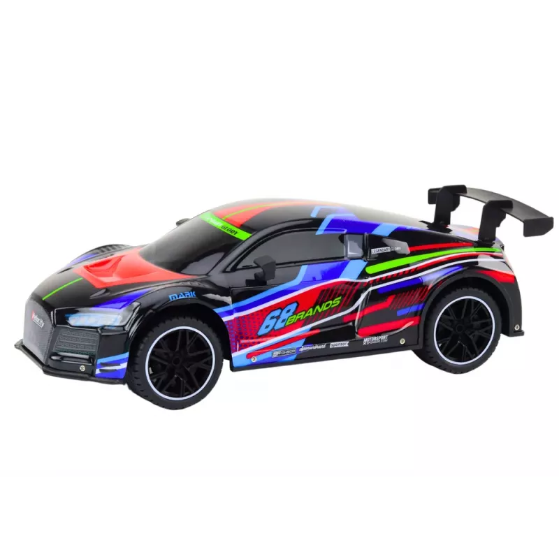 LEAN TOYS RC sportwagen 1:10 25km/h lichten zwart