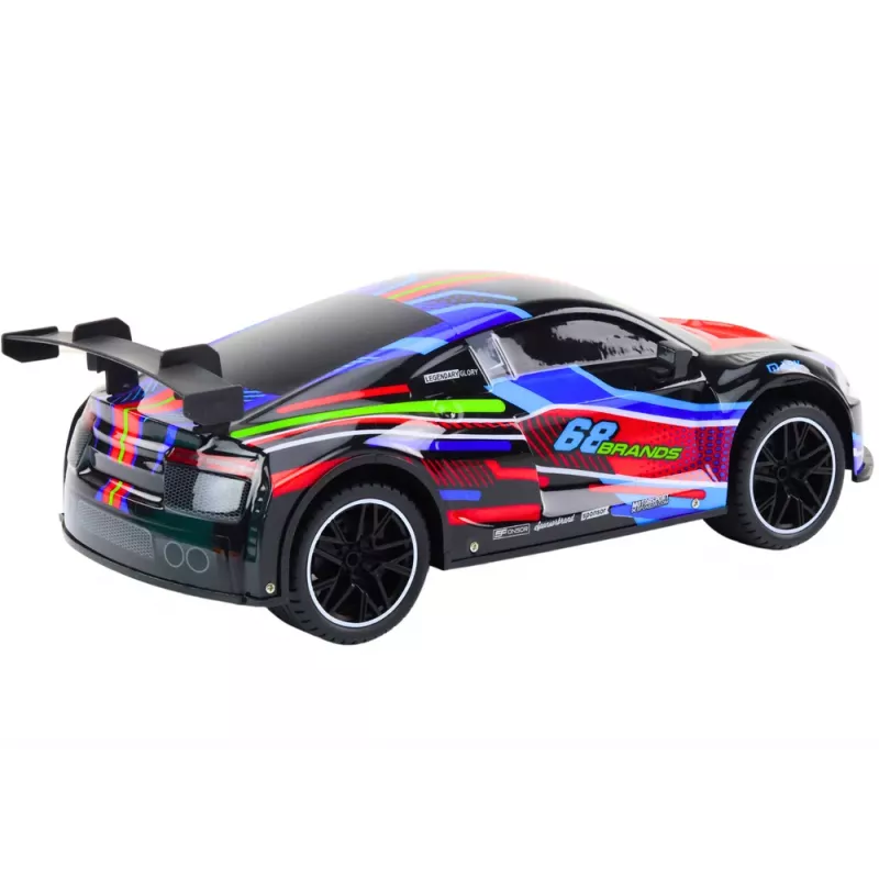 LEAN TOYS RC sportwagen 1:10 25km/h lichten zwart
