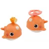 LEAN TOYS walvis badspeelgoed 3 tuiten oranje