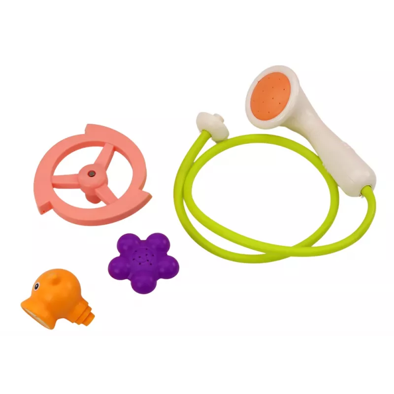 LEAN TOYS walvis badspeelgoed 3 tuiten oranje