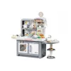 LEAN TOYS speelkeuken voor kinderen met licht, geluiden, stoom en accessoires, grijs