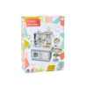 LEAN TOYS speelkeuken voor kinderen met licht, geluiden, stoom en accessoires, grijs