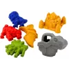 LEAN TOYS zandemmer-set met douche, spatel, hark, vormen, dinosaurus