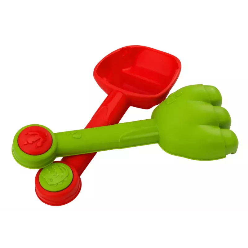 LEAN TOYS zandemmer-set met douche, spatel, hark, vormen, dinosaurus