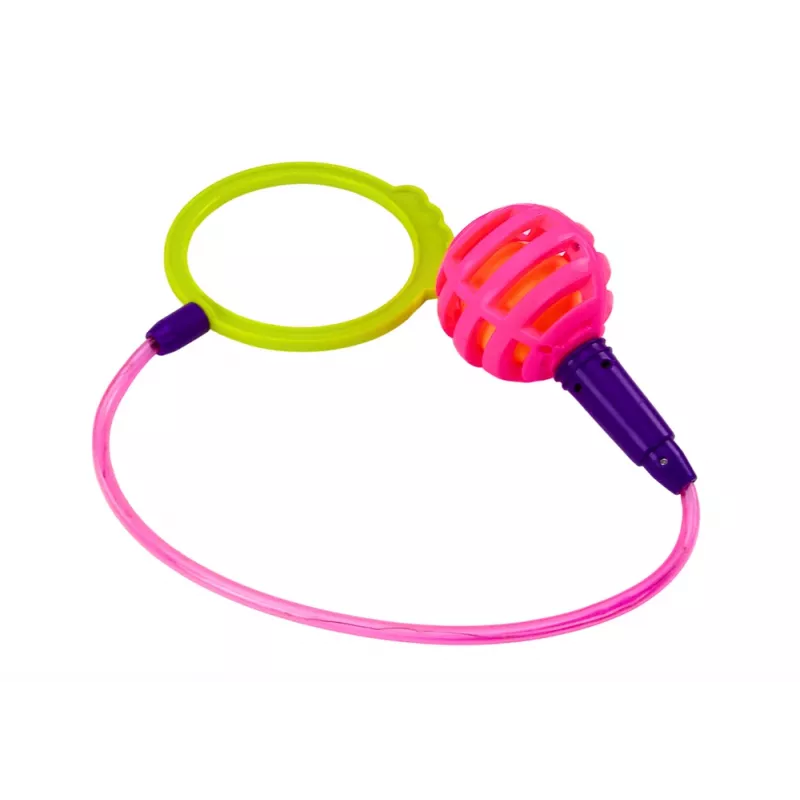 LEAN TOYS Skipper hula hop springtouw, roze, LED