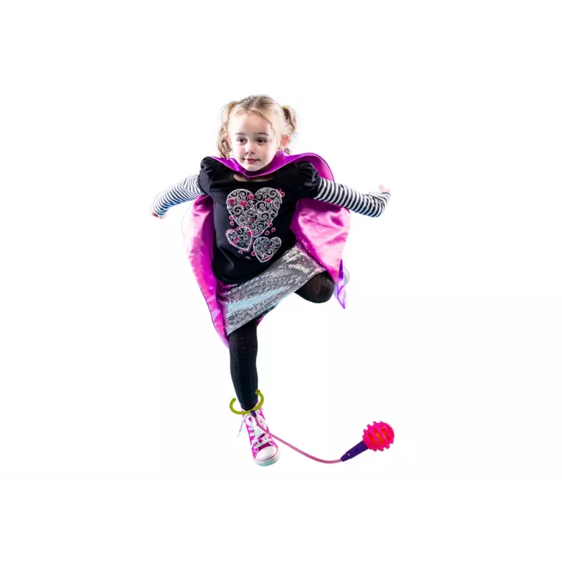 LEAN TOYS Skipper hula hop springtouw, roze, LED