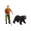 LEAN TOYS offroad-jachtwagen Hunter Bear met licht en geluid beige