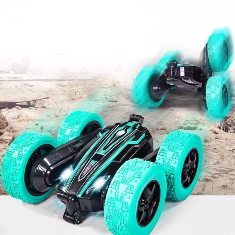LEAN TOYS Twister stunt car handgebaar-besturing afstandsbediening blauw