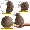LEAN TOYS pluche kiwi vogel pluche dier mascotte knuffel donkerbruin 25cm
