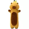 LEAN TOYS Pluche capybara mascotte met fruit langwerpig kussen bruin 45cm