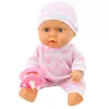 LEAN TOYS Babypop in draagtas met pyjama, muts en speen, roze