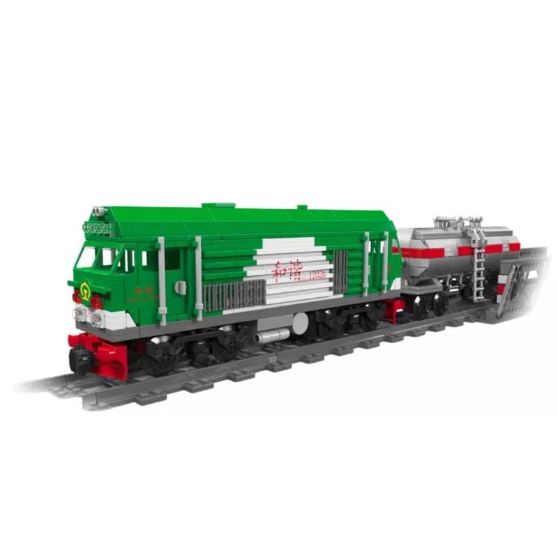 LEAN TOYS Bouwblokken op afstand bestuurbare tank trein RC 1090 stuks