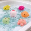 LEAN TOYS Set van 6 leerzame rubberen zeedieren om te badderen en spelen.