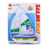 LEAN TOYS Zeilboot waterboot op batterijen turbineaandrijving blauw
