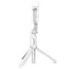 LEAN Selfiestick-statief met Bluetooth-afstandsbediening en telefoonhouder ZS8 wit