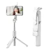 LEAN Selfiestick-statief met Bluetooth-afstandsbediening en telefoonhouder ZS8 wit