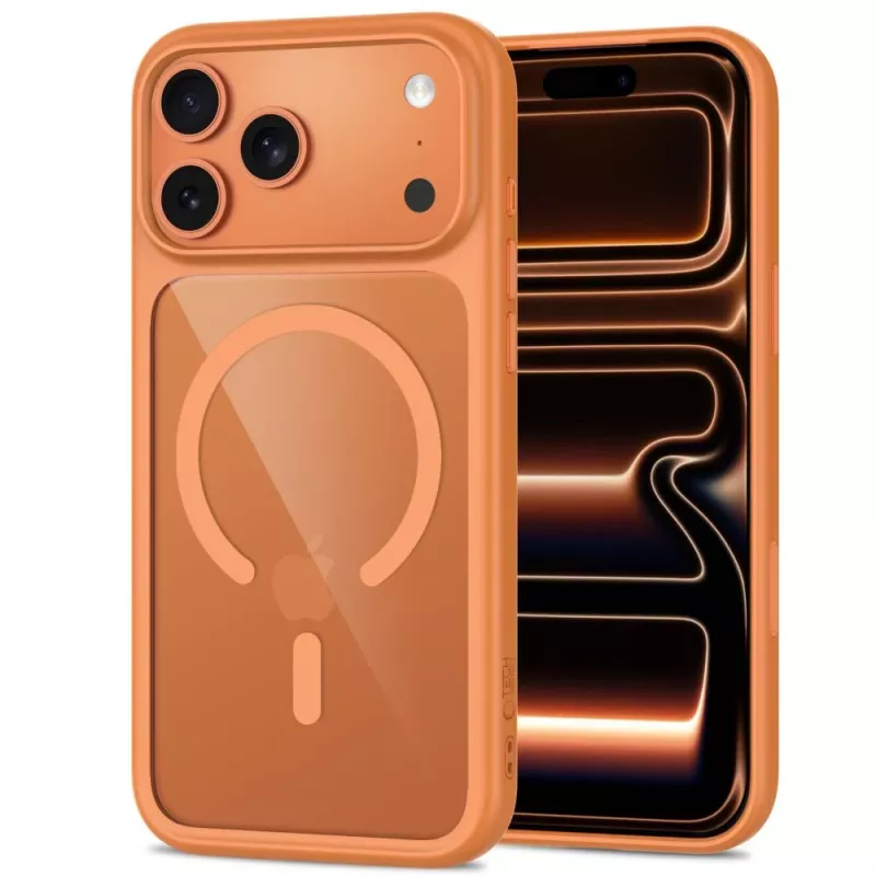 TECH-PROTECT MAGONE MAGSAFE CC + GLAS 2ER-PACK IPHONE 17 PRO MAX / 18 PRO MAX COSMIC ORANGE/CLEAR