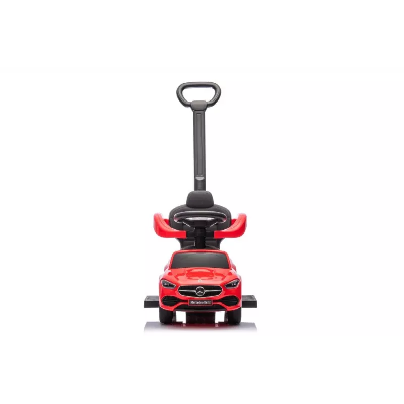 LEAN TOYS Loopauto met duwstang Mercedes 3in1 rood