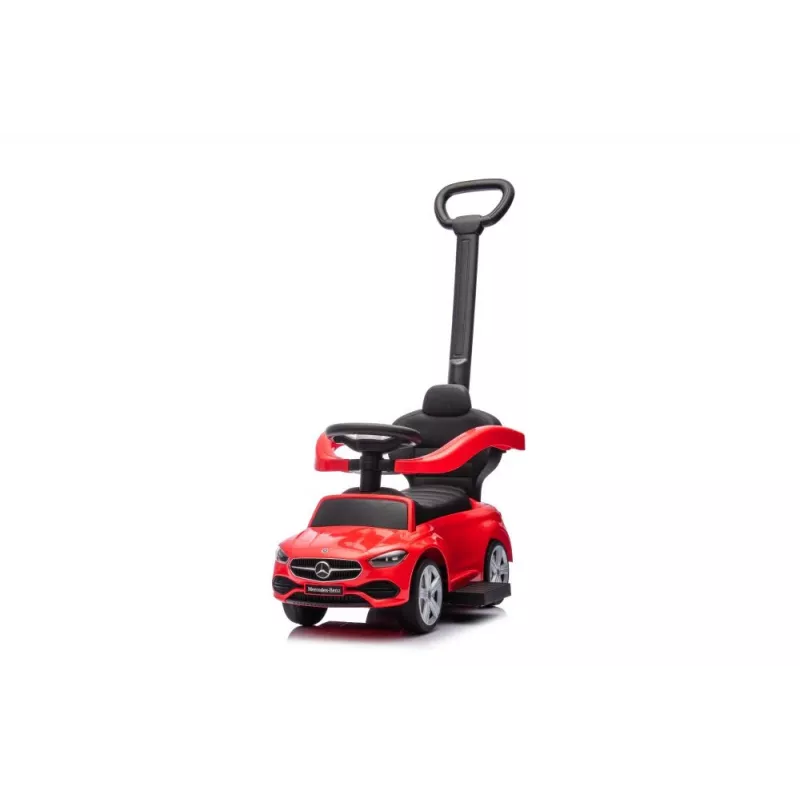 LEAN TOYS Loopauto met duwstang Mercedes 3in1 rood