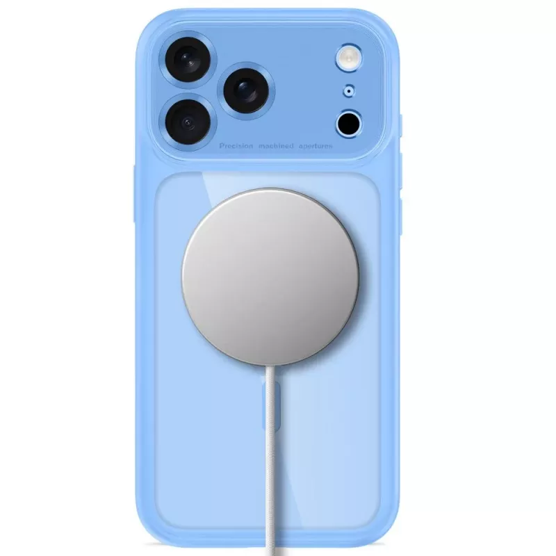 TECH-PROTECT MAGPEAK MAGSAFE CC IPHONE 17 PRO / 18 PRO LICHTBLAUW/TRANSPARANT