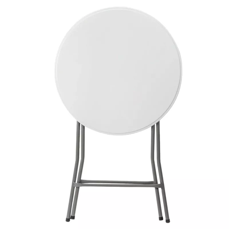 LEAN Klaptafel met vergrendeling catering banket rond wit 80x73cm