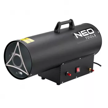 NEO TOOLS 90-085-01 Gasverwarming 50 kW met thermostaat, IPX4, LPG, 1000 m³/h luchtstroom, inclusief regelaar en slang