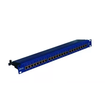 EMITERNET PATCH PANEL 19 inch 24xRJ45 STP CAT.5E (1U) BLAUW DCN/PPFA674BKS248C5E