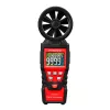 HABOTEST HT625B digitale anemometer met USB, wind-/temperatuur-/luchtvolumemeter, verlicht lcd, externe schoepenradsensor