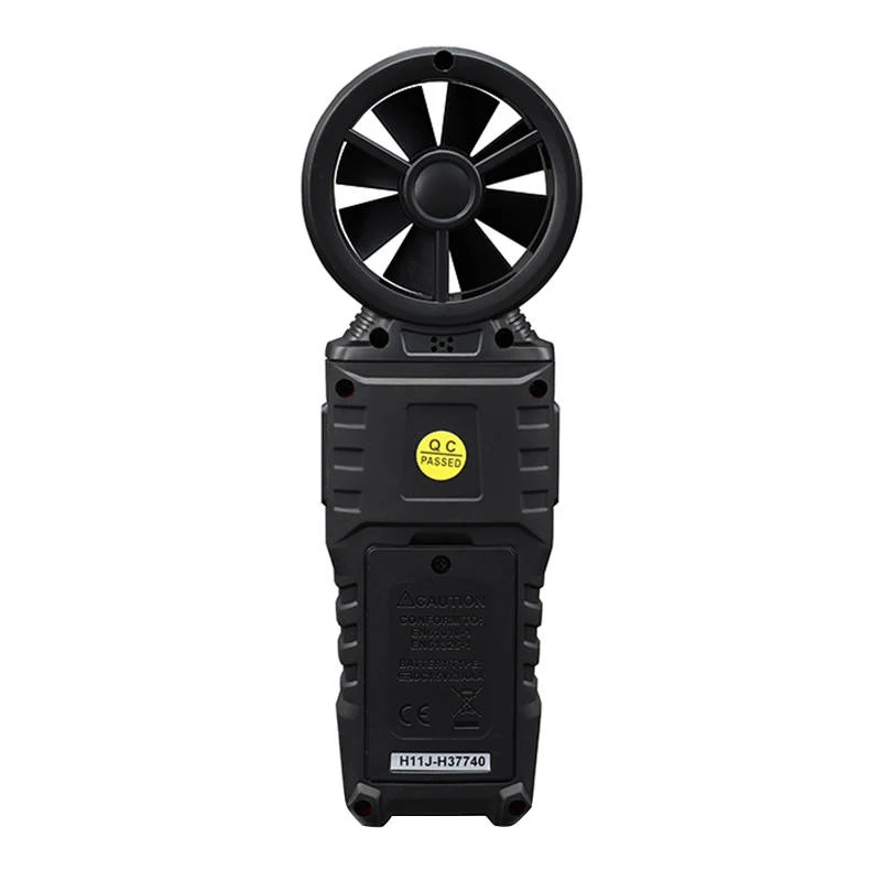 HABOTEST HT625B digitale anemometer met USB, wind-/temperatuur-/luchtvolumemeter, verlicht lcd, externe schoepenradsensor