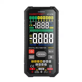 Habotest HT127B digitale universele multimeter True RMS 6000 counts auto-ranging met NCV en temperatuur