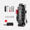 Rockbros fietsgereedschapsset multitool met ratelsleutel en bandenlichters - zwart