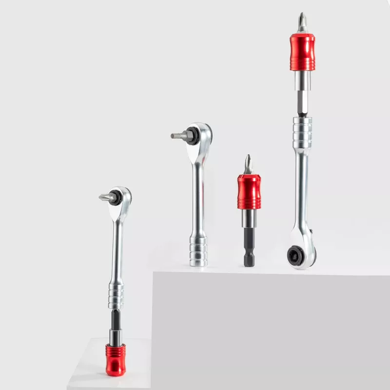 Rockbros fietsgereedschapsset multitool met ratelsleutel en bandenlichters - zwart